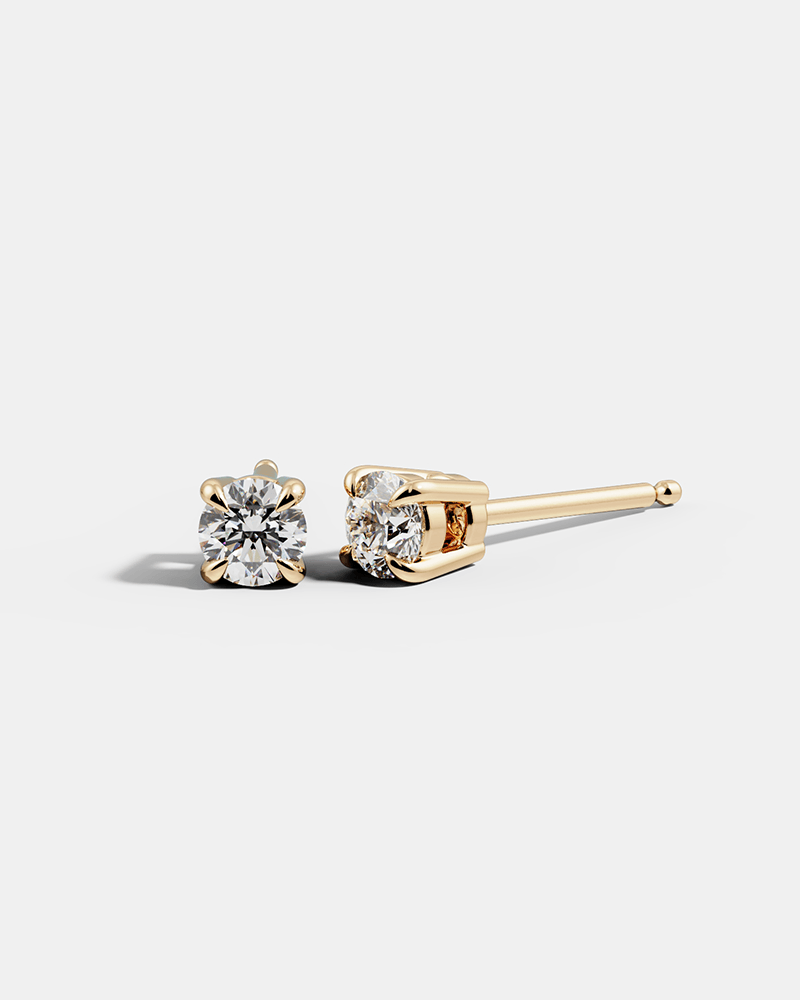 Round Solitaire Studs