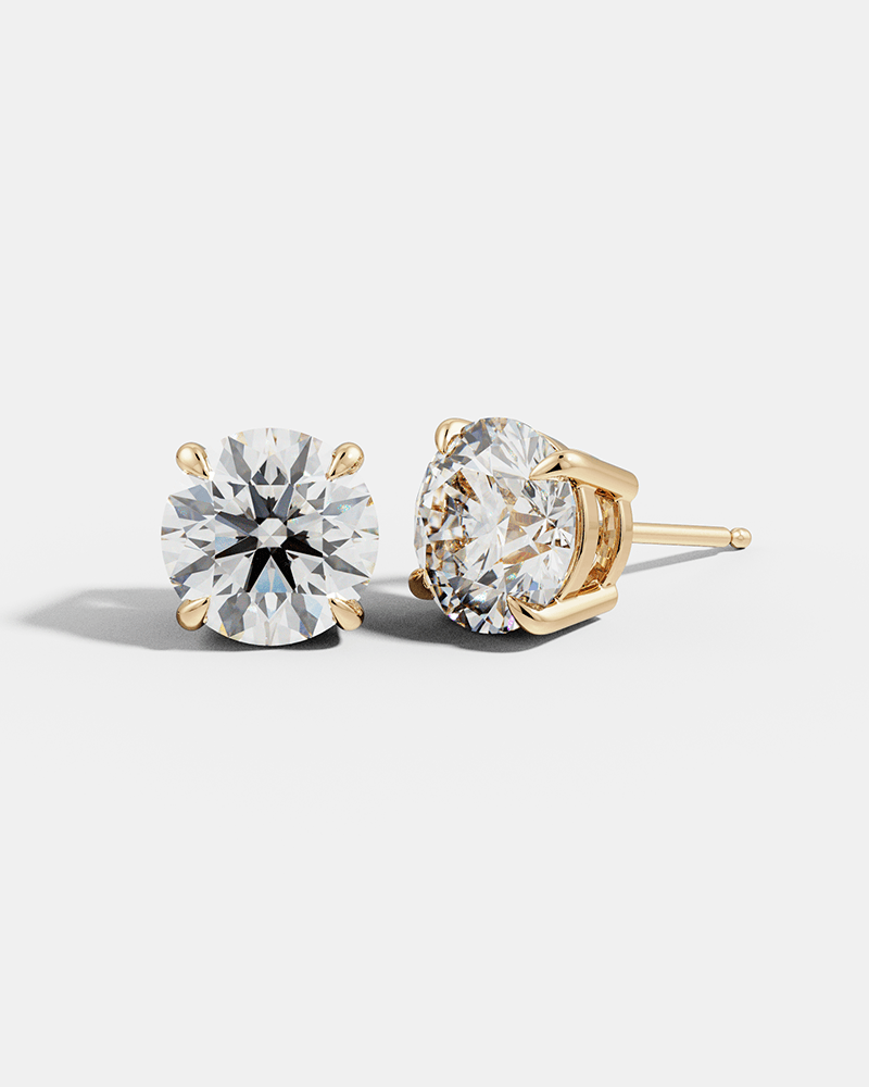 Round Solitaire Studs