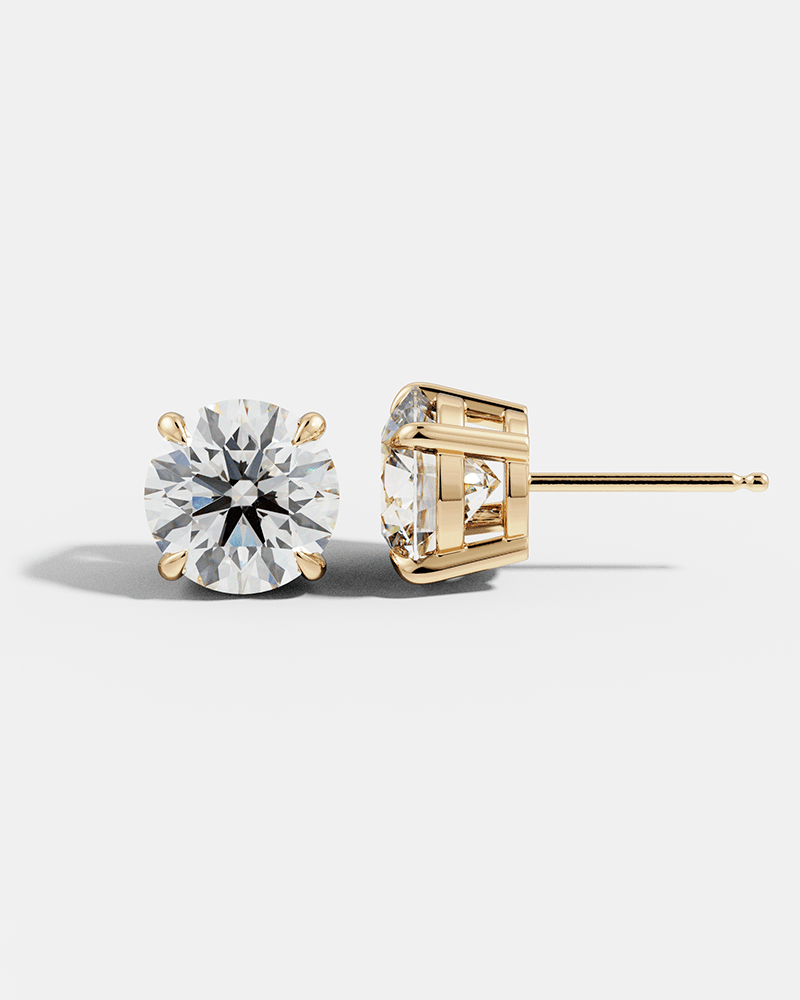 Round Solitaire Studs