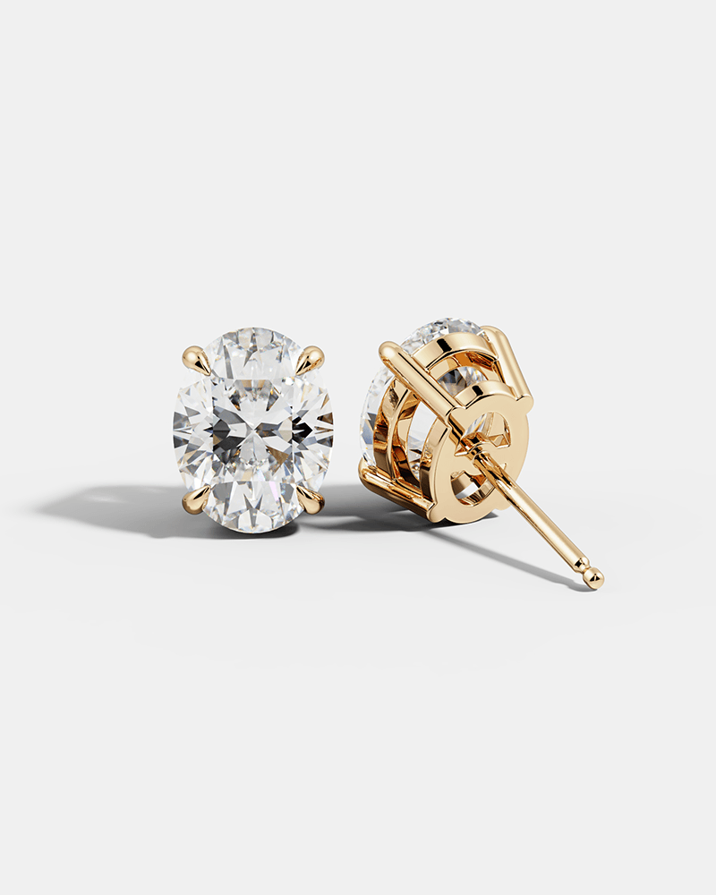 Oval Solitaire Studs