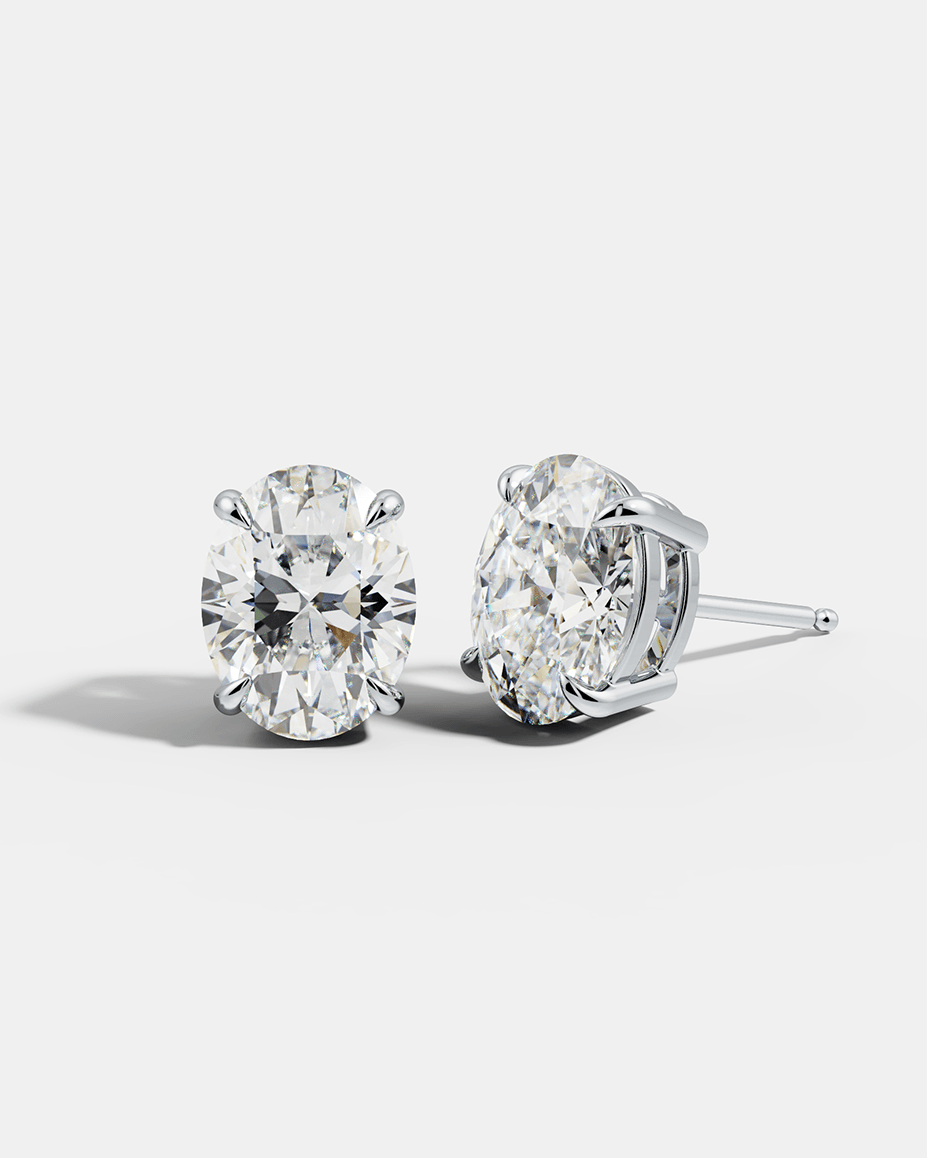 Oval Solitaire Studs