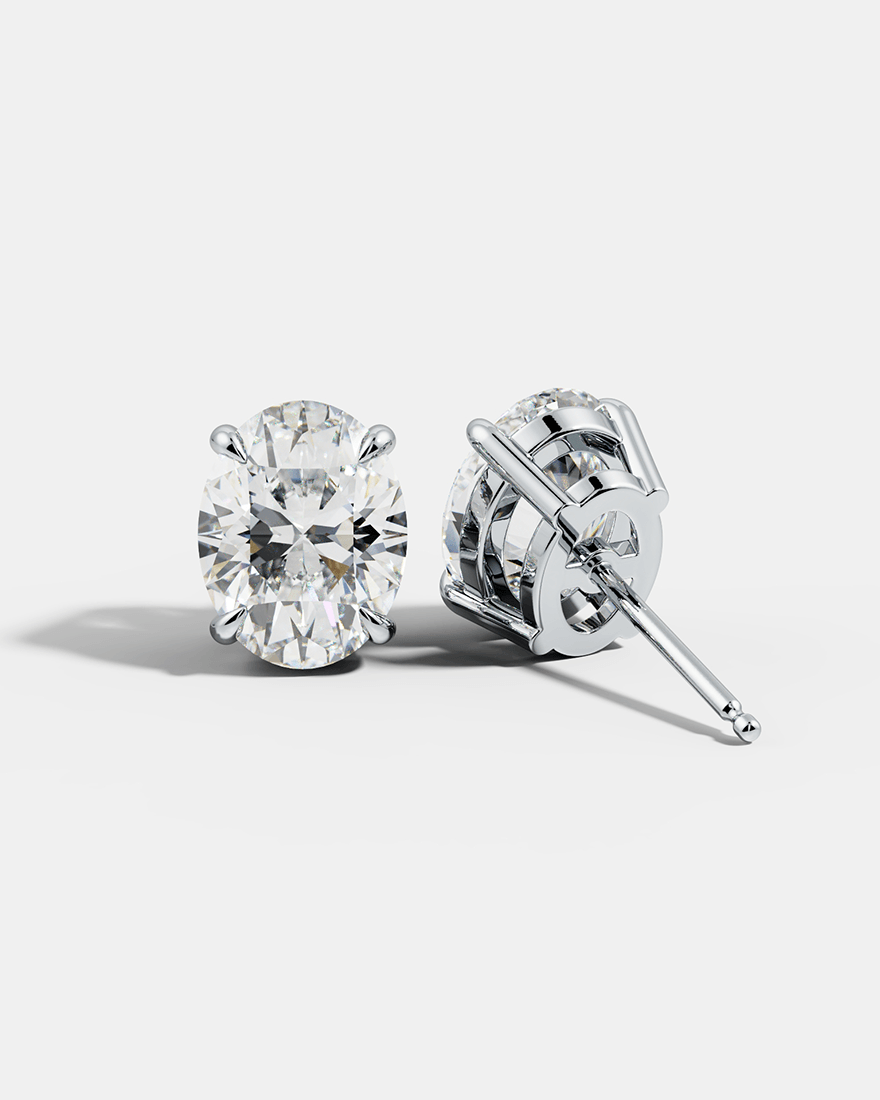 Oval Solitaire Studs