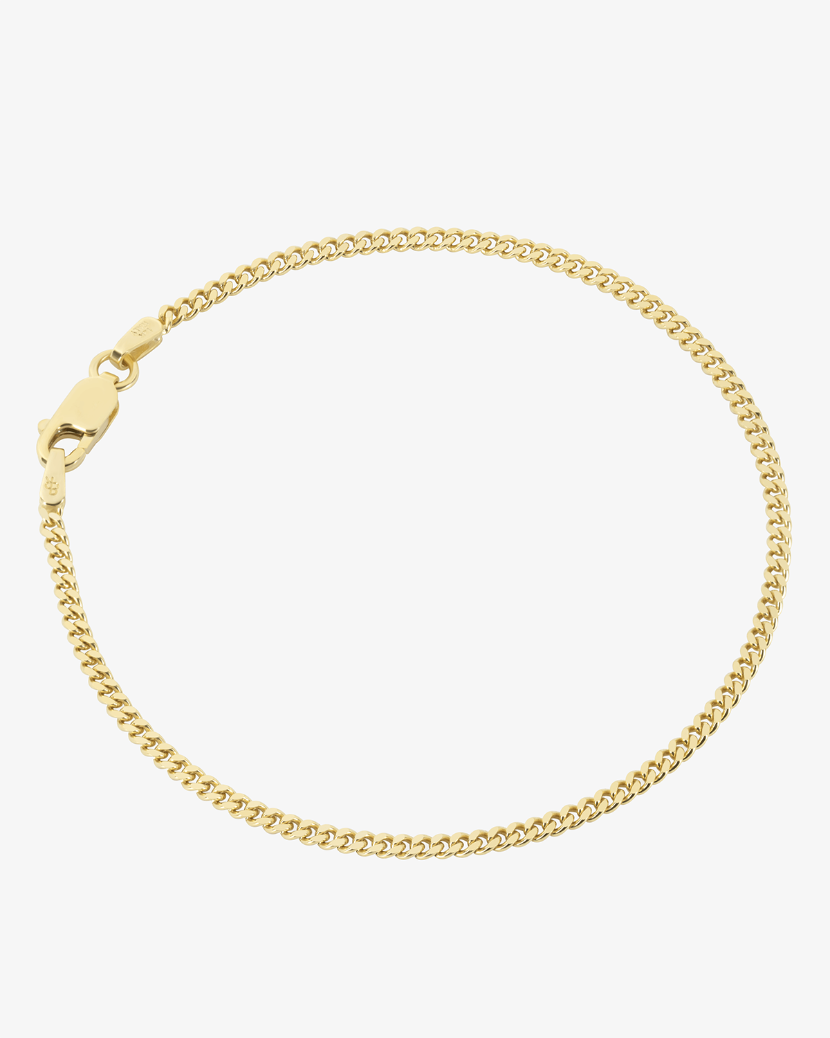 2mm Solid Cuban Link Bracelet