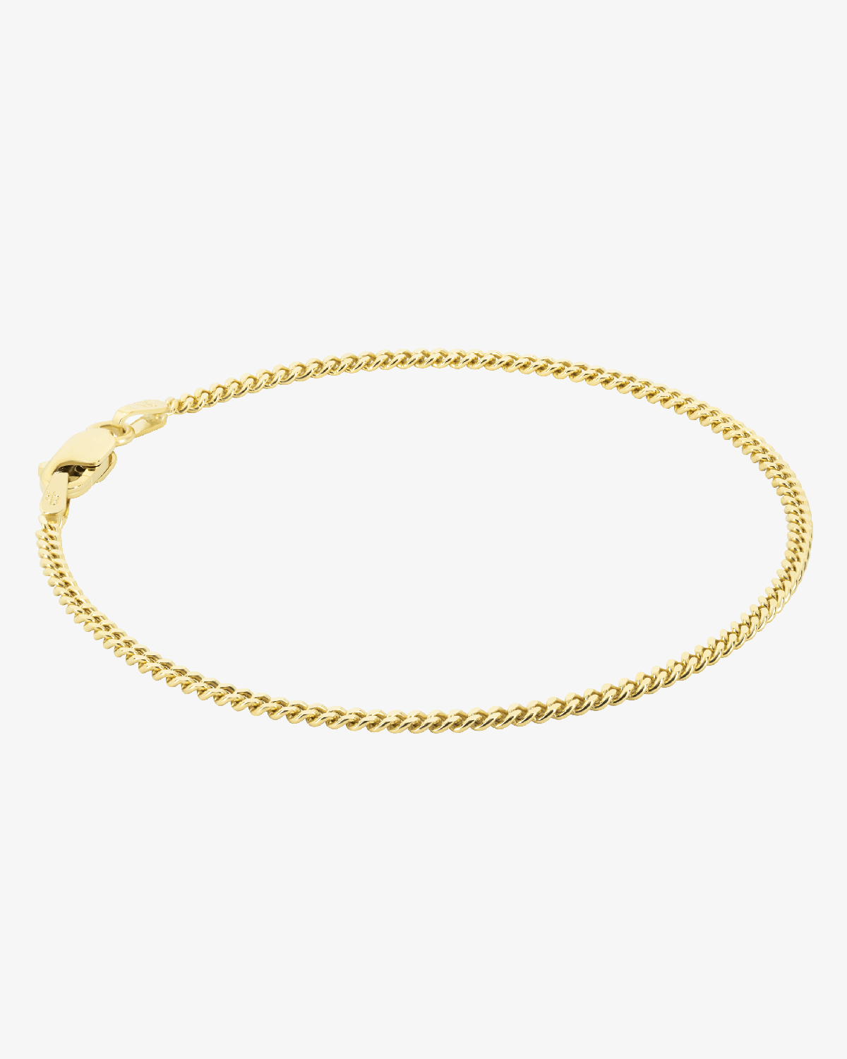 2mm Solid Cuban Link Bracelet