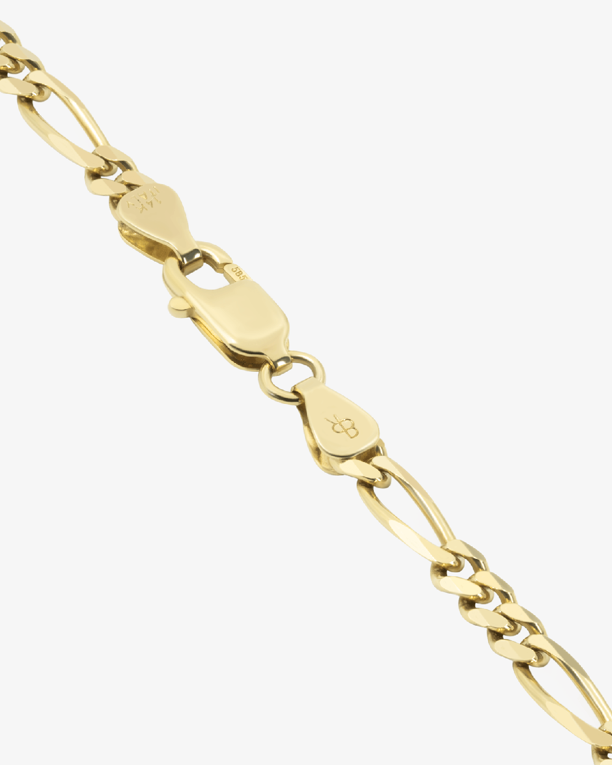 3.4mm Solid Figaro Bracelet