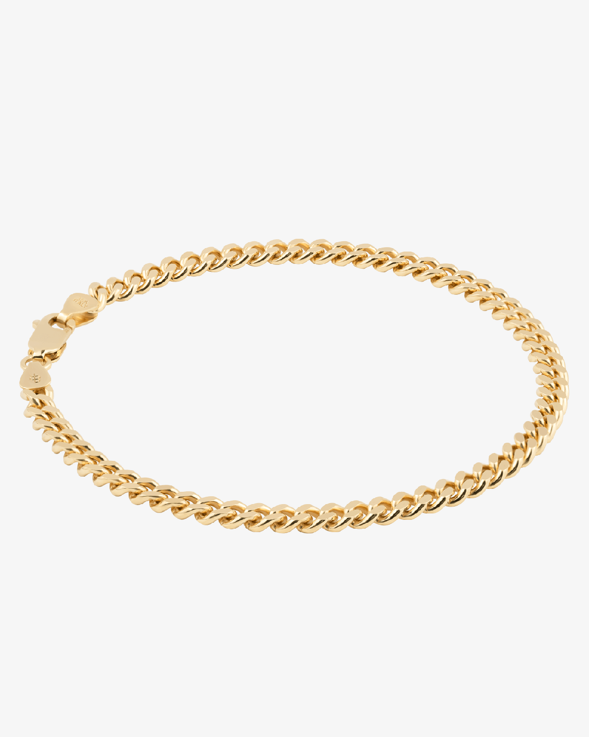 4.2mm Solid Cuban Link Bracelet