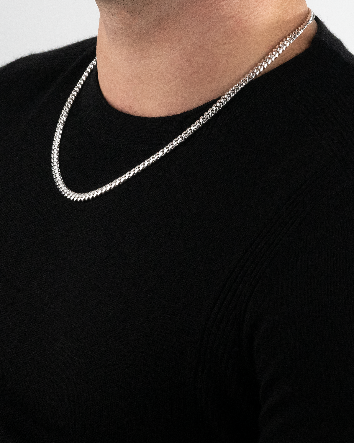 5.5mm Solid Cuban Link Chain