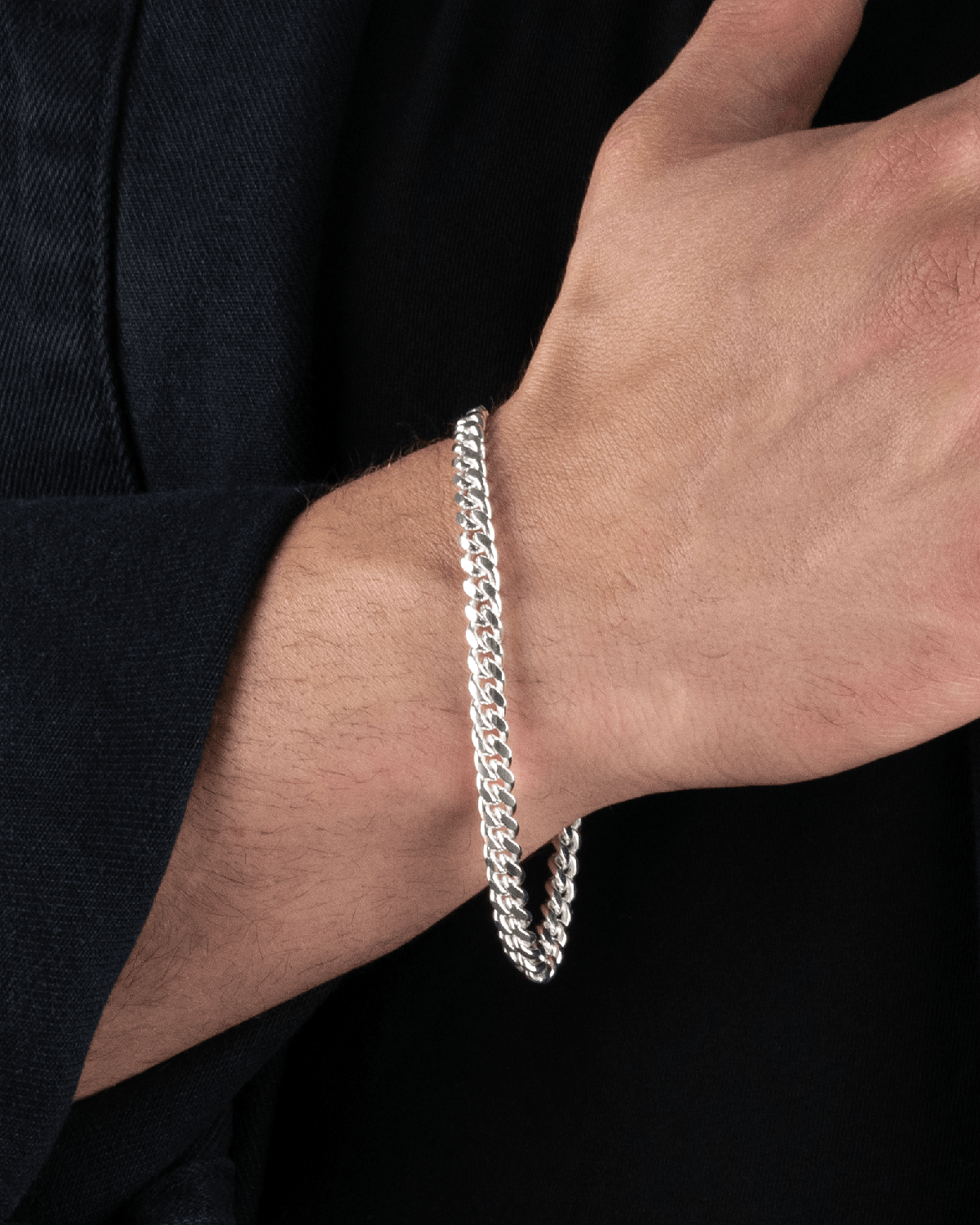 5.5mm Solid Cuban Link Bracelet