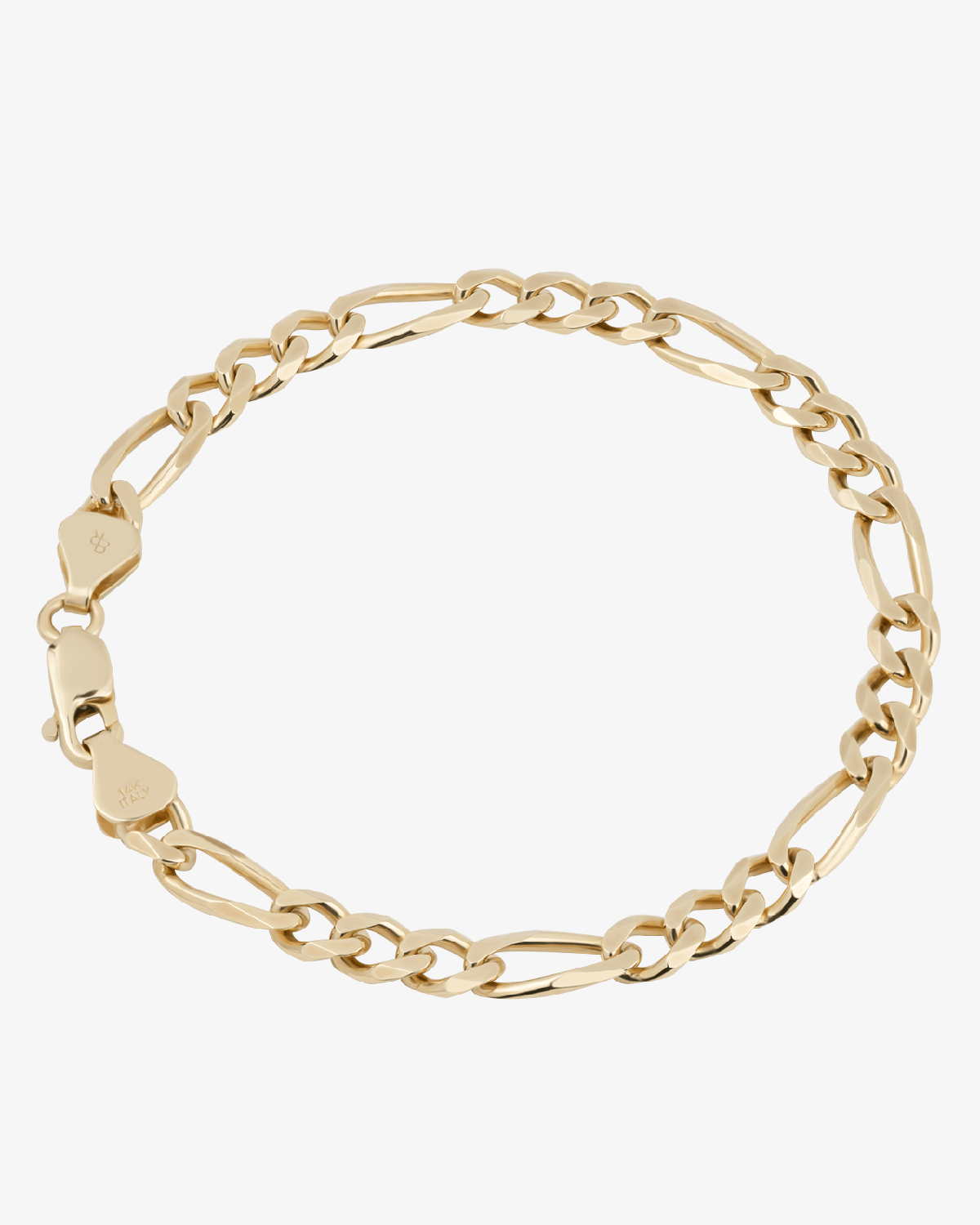 5.65mm Solid Figaro Bracelet