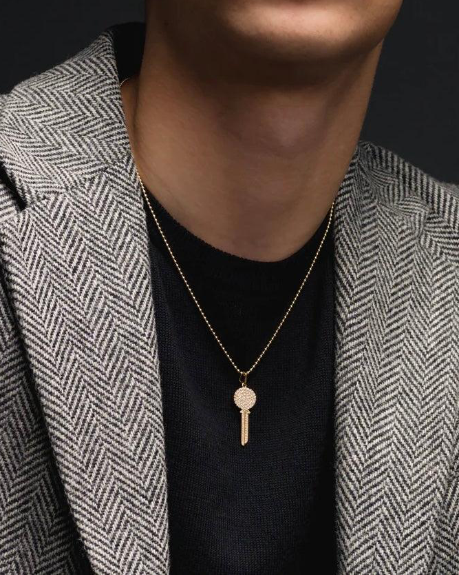 Key Pendant With Diamonds