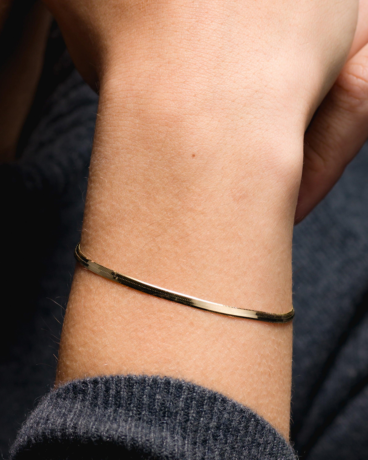 2.75mm Solid Herringbone Bracelet