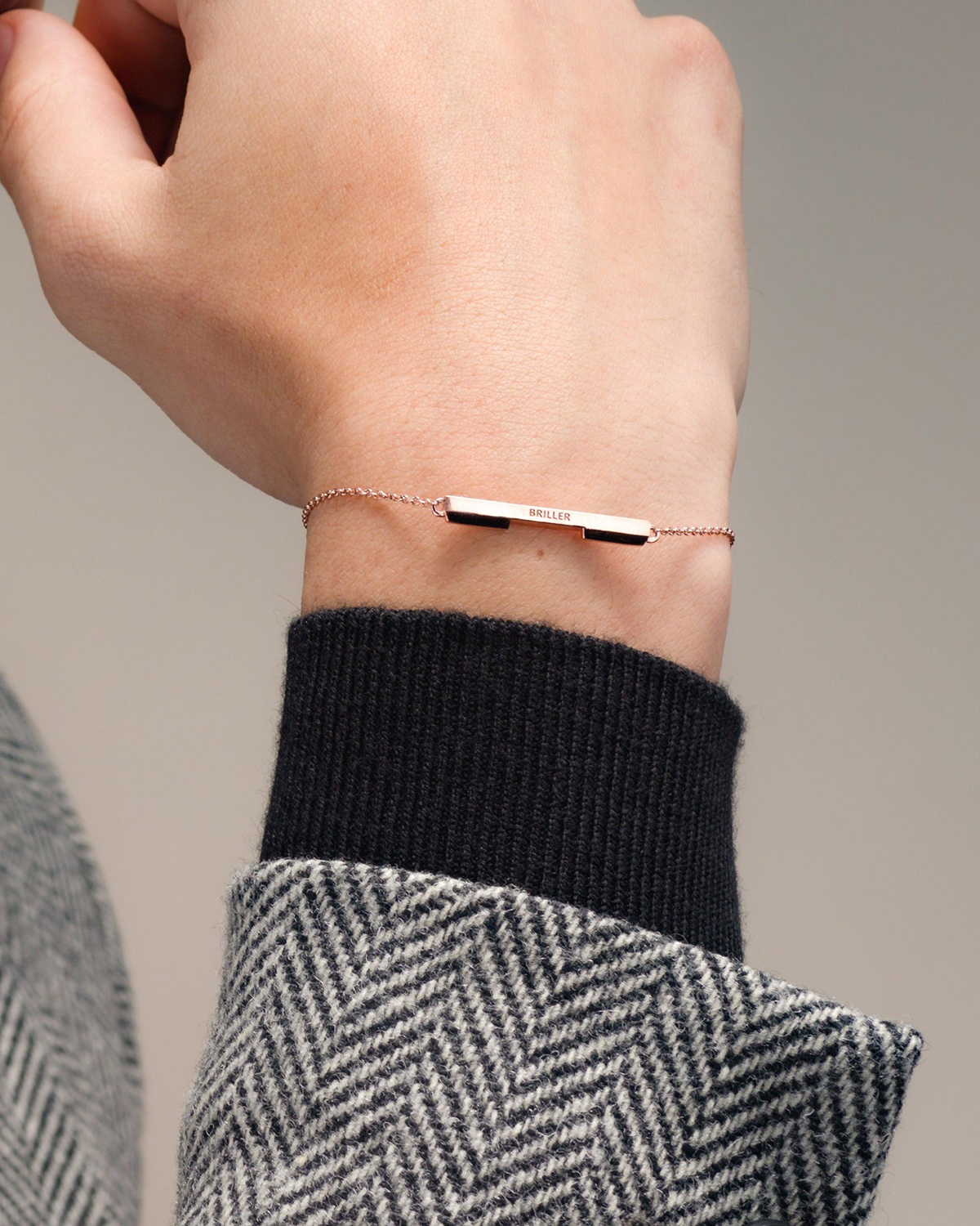 Bar Bracelet In 14K Rose Gold