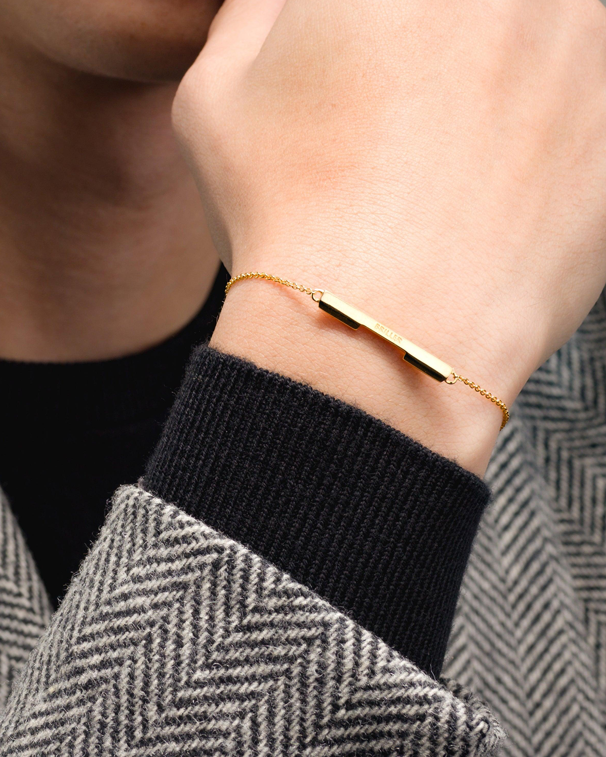 Bar Bracelet In 14K Yellow Gold