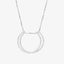 Open Circle Necklace In 18K White Gold With Diamonds