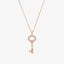 Key Necklace In 18K Rose Gold With Diamonds