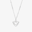 Triangle Necklace In 18K White Gold With Diamonds