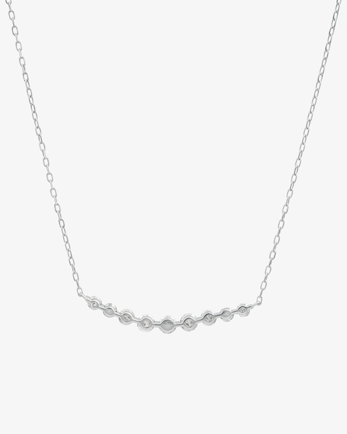 Graduated Curving Bar Necklace