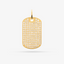 Tag Pendant In 14K Yellow Gold With Diamonds
