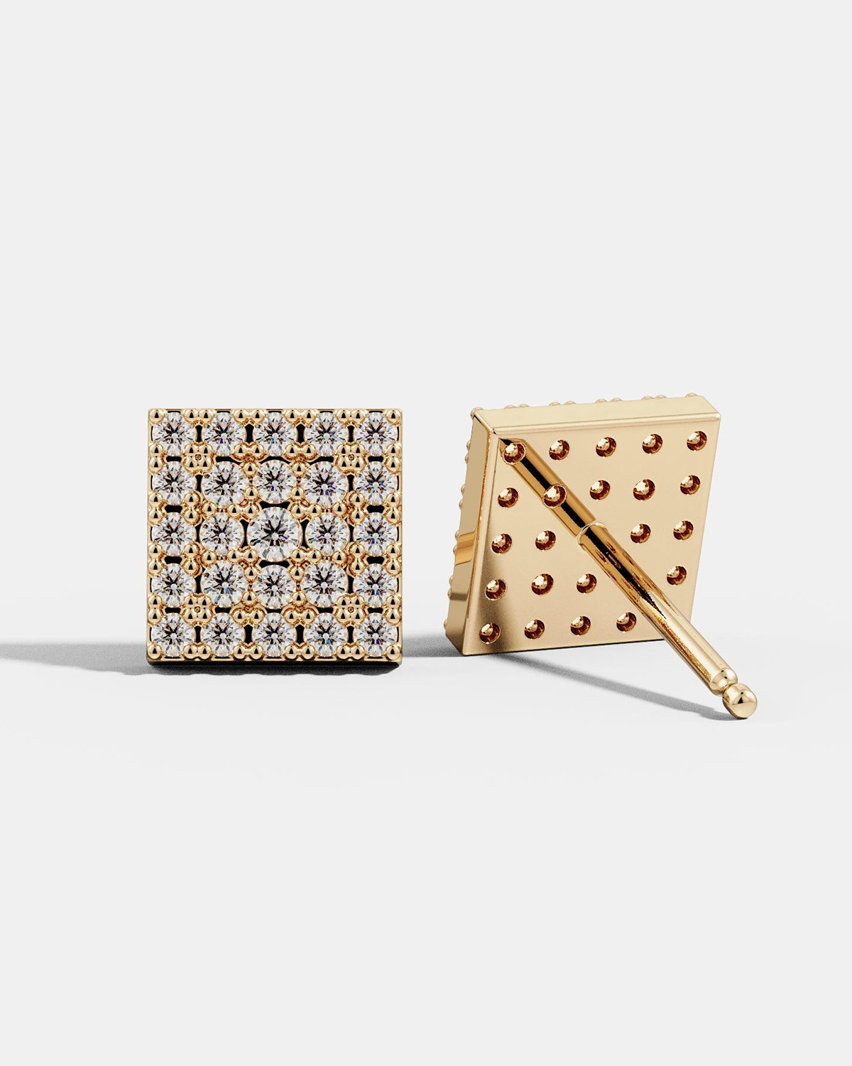 Pavé Square Studs