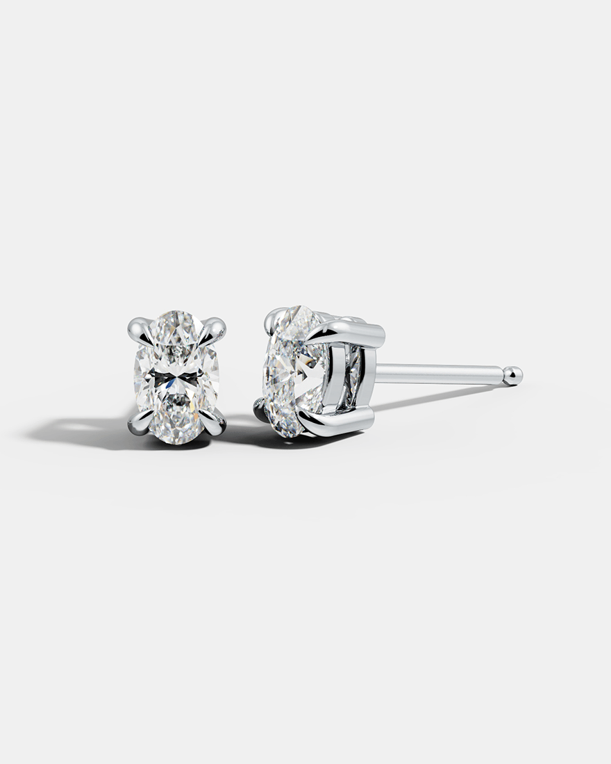 Oval Solitaire Studs