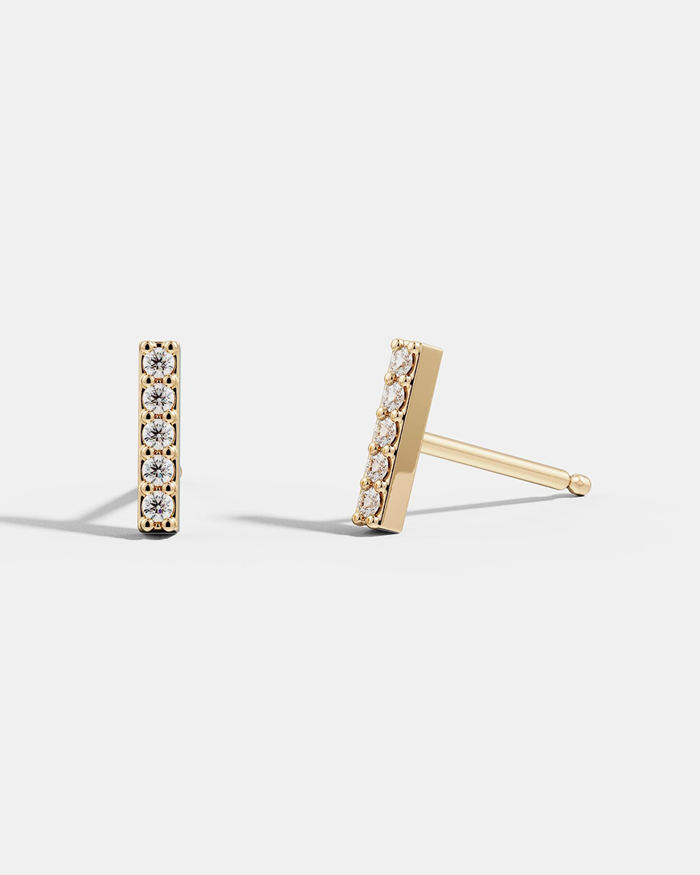 Petite Pavé Bar Studs