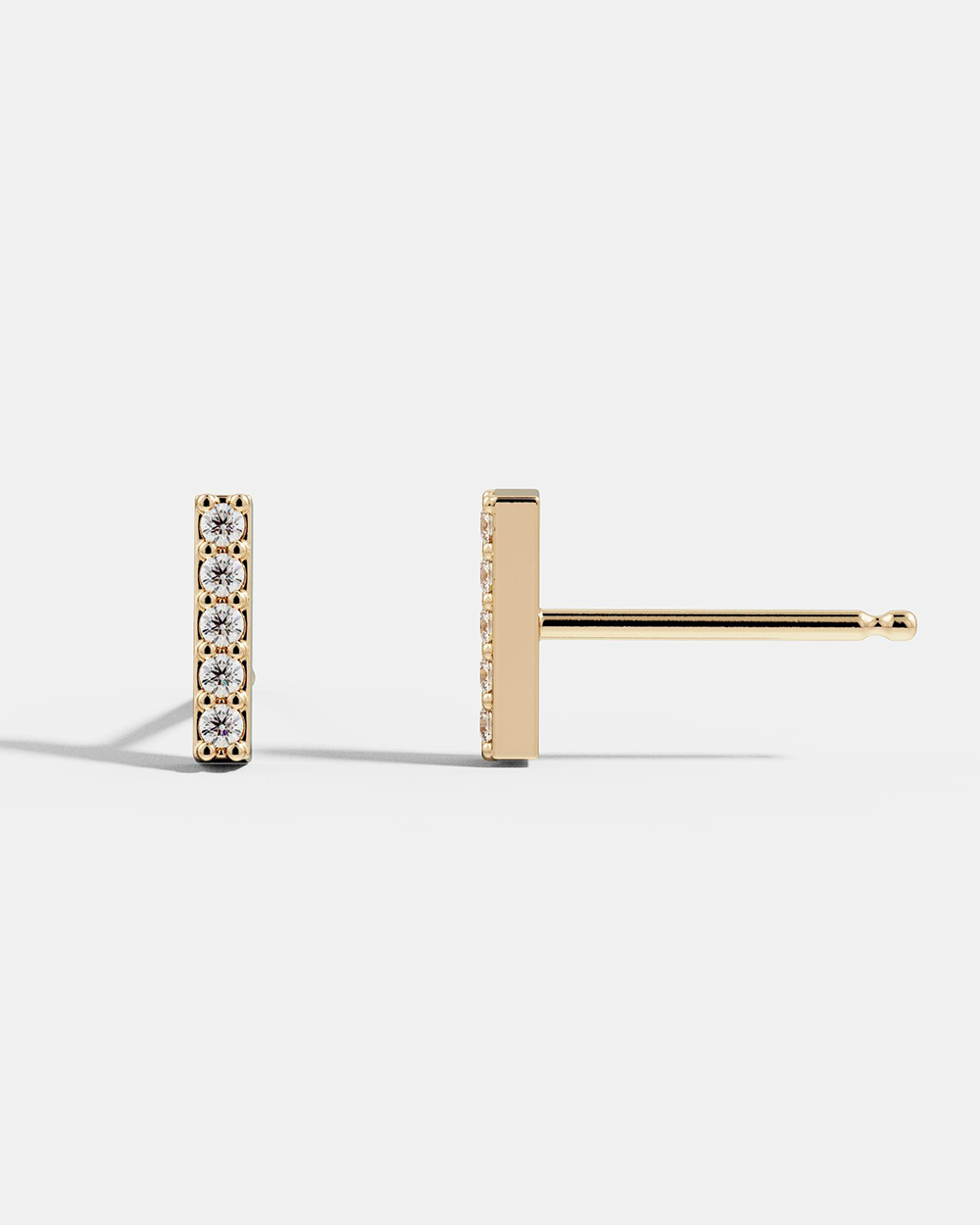 Petite Pavé Bar Studs