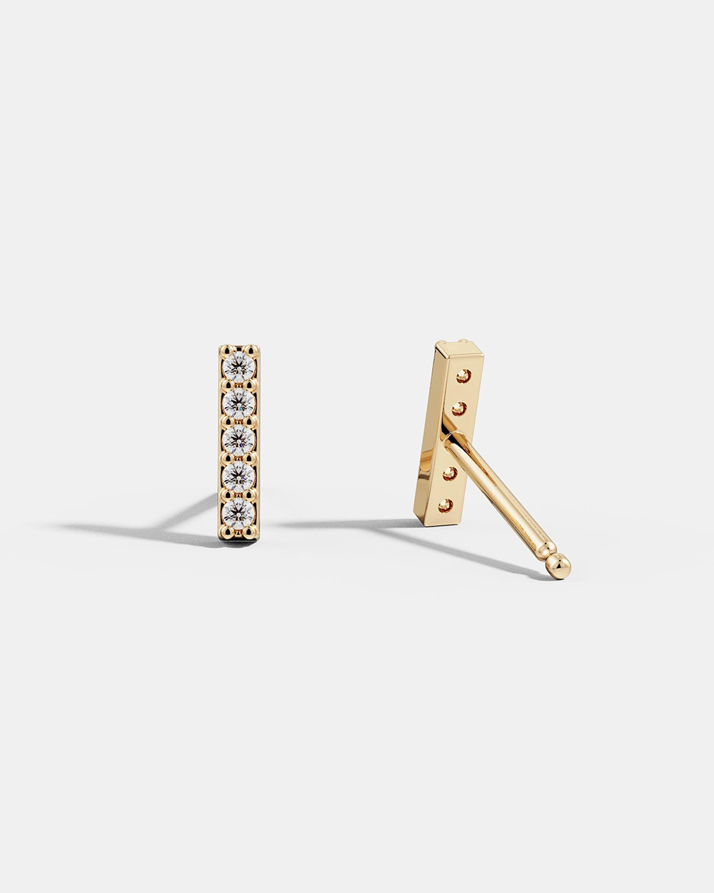 Petite Pavé Bar Studs