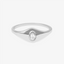 Diamond Signet Ring In 14K White Gold