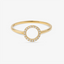 Circle Ring In 18K Yellow Gold With Diamonds