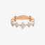 Floral Ring In 18K Rose Gold With Diamonds