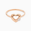 Heart Ring In 18K Rose Gold With Diamonds