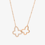 Butterfly Necklace In 18K Rose Gold With Diamonds