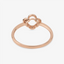 Clover Ring In 18K Rose Gold With Diamonds