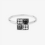 Domino Ring In 18K White Gold With Diamonds