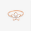Flower Ring In 18K Rose Gold With Diamonds