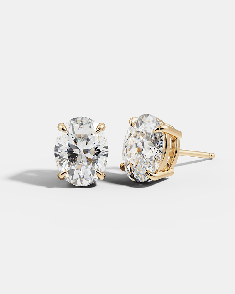 Oval Solitaire Studs