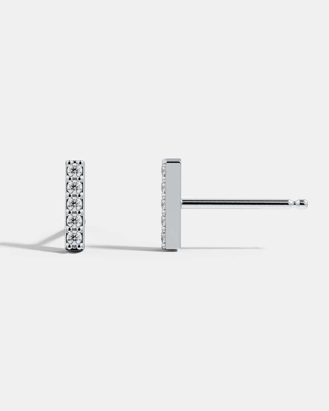 Petite Pavé Bar Studs