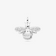 Bee Pendant In 14K White Gold With Diamonds