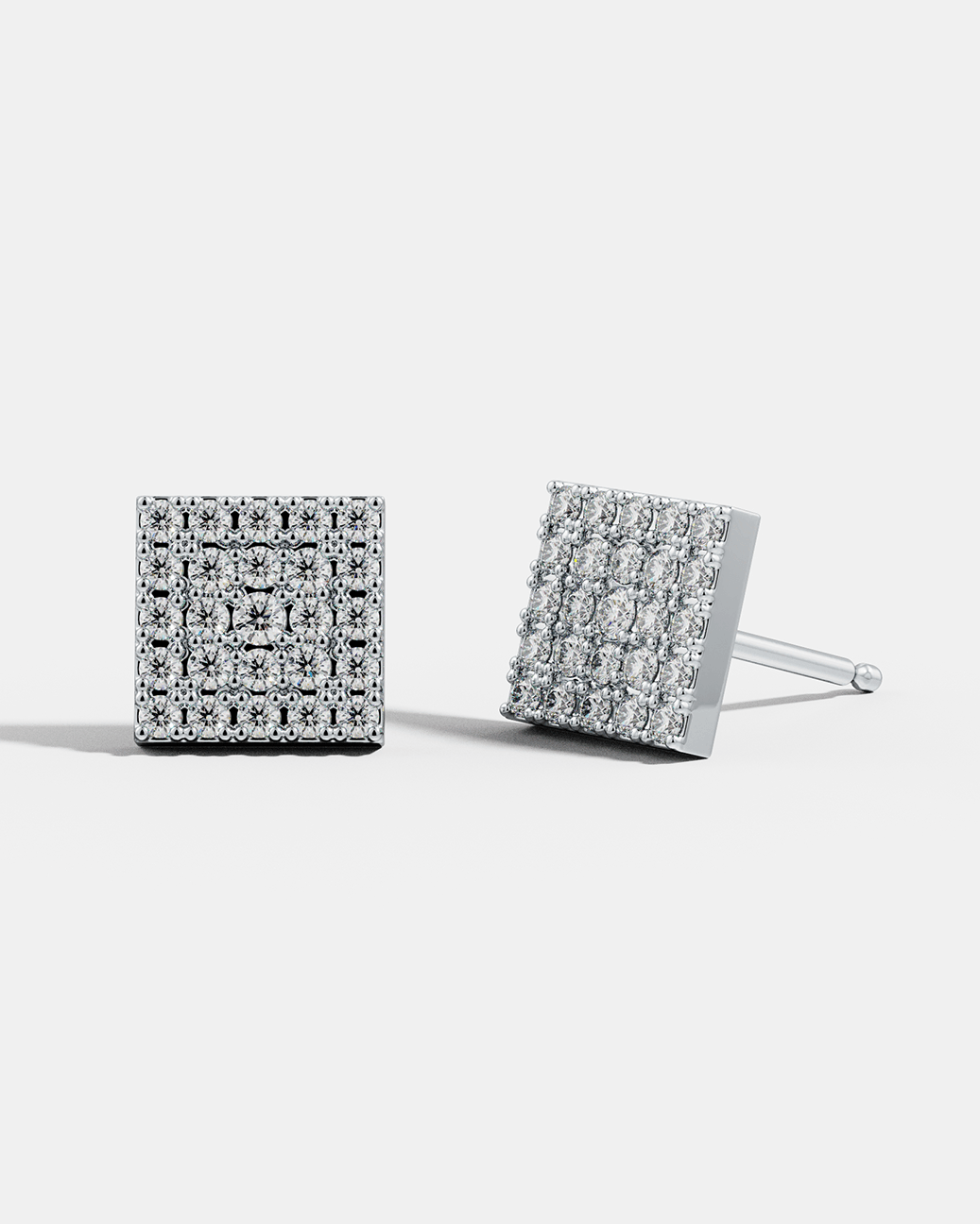 Pavé Square Studs