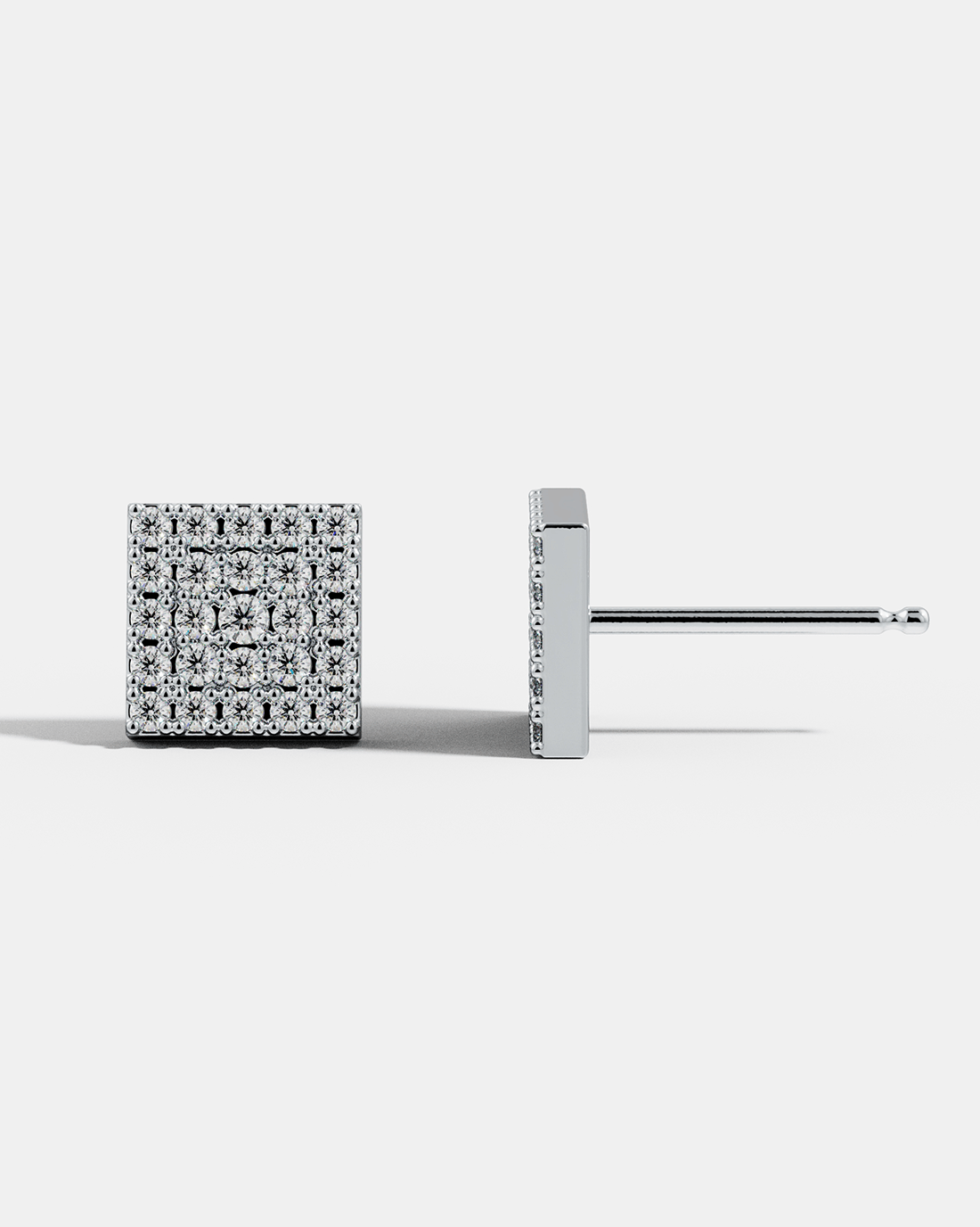 Pavé Square Studs