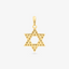 Star of David Pendant In 14K Yellow Gold With Diamonds