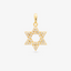 Star of David Pendant In 14K Yellow Gold With Diamonds