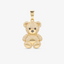 Teddy Bear Pendant in 14K Yellow Gold With Diamonds