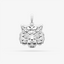 Tiger Pendant In 14K White Gold With Diamonds