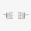 1 Carat Princess-Cut Diamond Stud Earrings In 14K White Gold