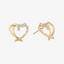 Heart Earrings In 18K Yellow Gold With Diamonds