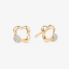 Clover Earrings In 18K Yellow Gold With Diamonds