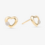 Heart Earrings In 18K Yellow Gold With Diamonds
